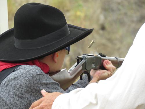 4-H youth learning to shoot. Photo by Lisa Mussey.